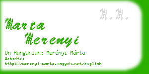 marta merenyi business card